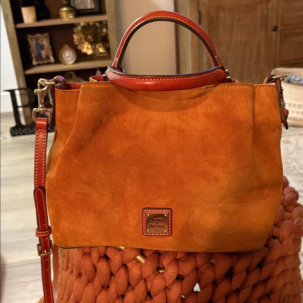 Dooney & Bourke Brenna Honey Suede Shoulder Bag